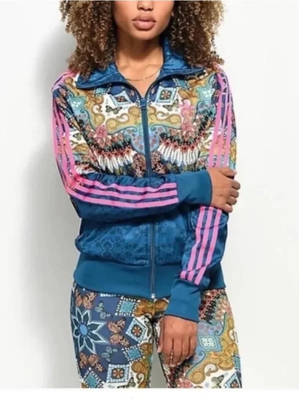 NWT Adidas Originals x Farm Rio Borbomix Track Jacket Brazilian Design Small